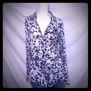 Basler | button down | polka dot | long sleeve